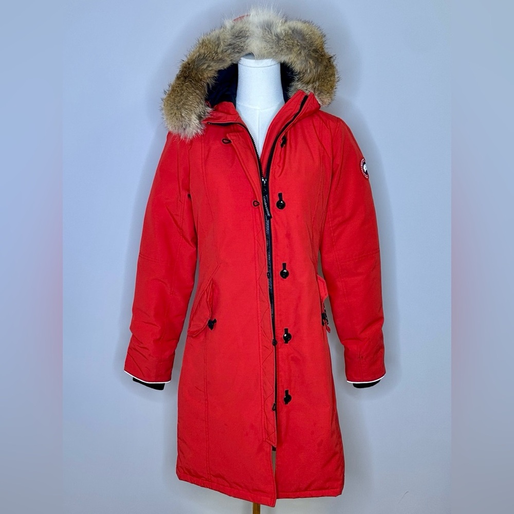 Canada Goose youth Brittania parka with coyote fur trim